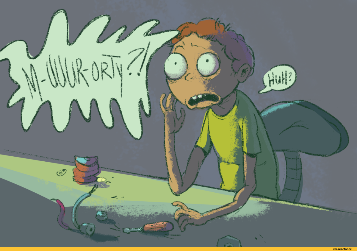 Морти грустный арт