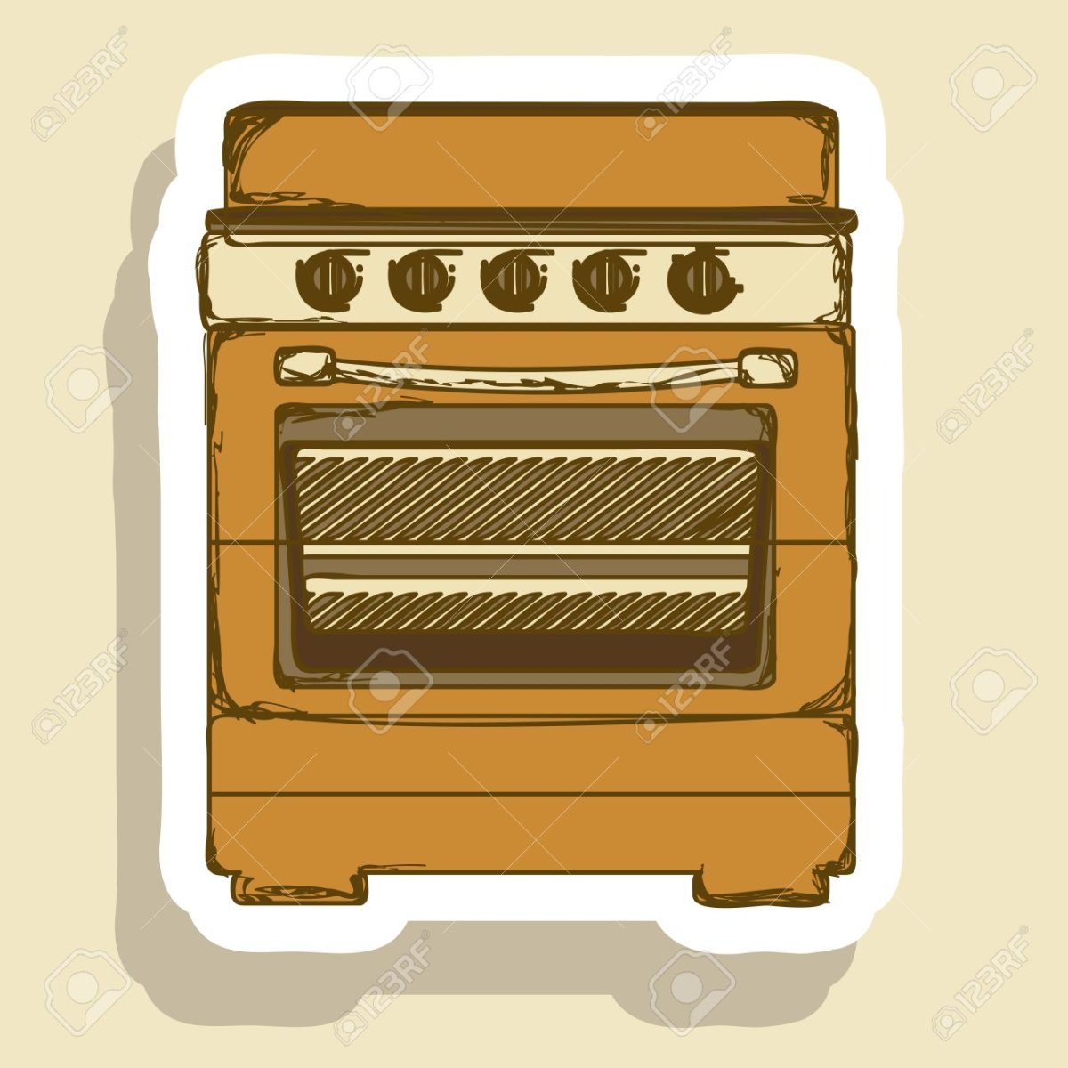 Векторная иллюстрация духовка