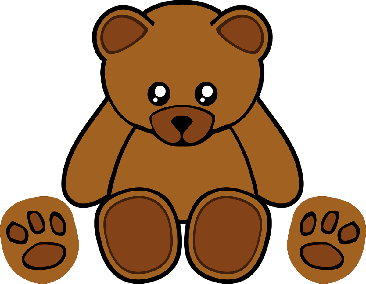 Мишка с подарком рисунок