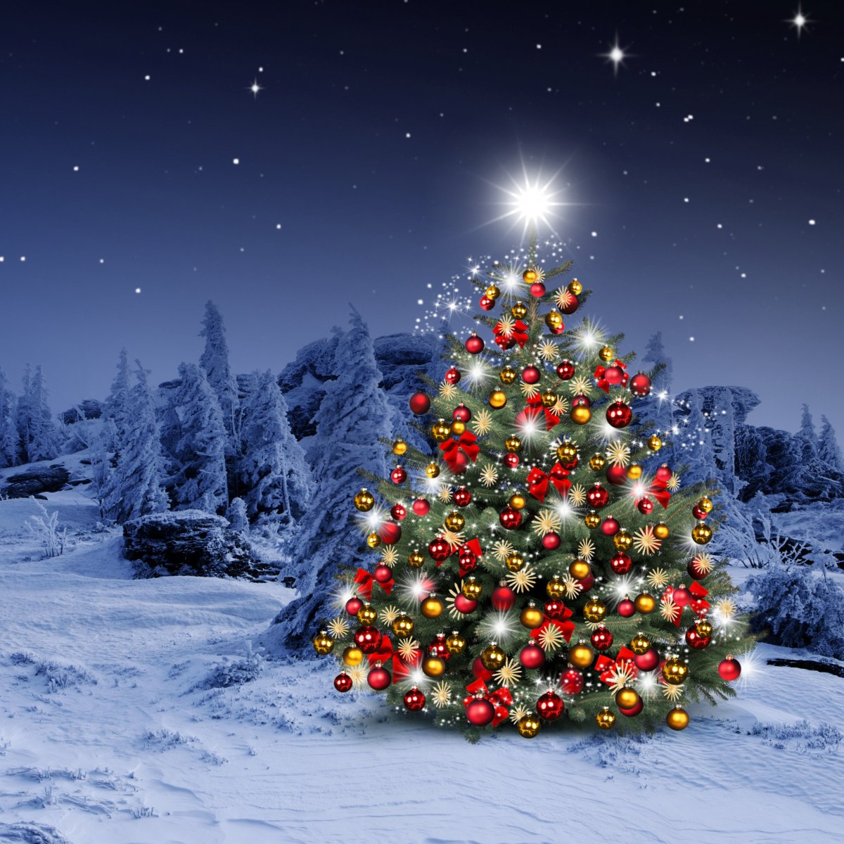 Красивый новогодний фон