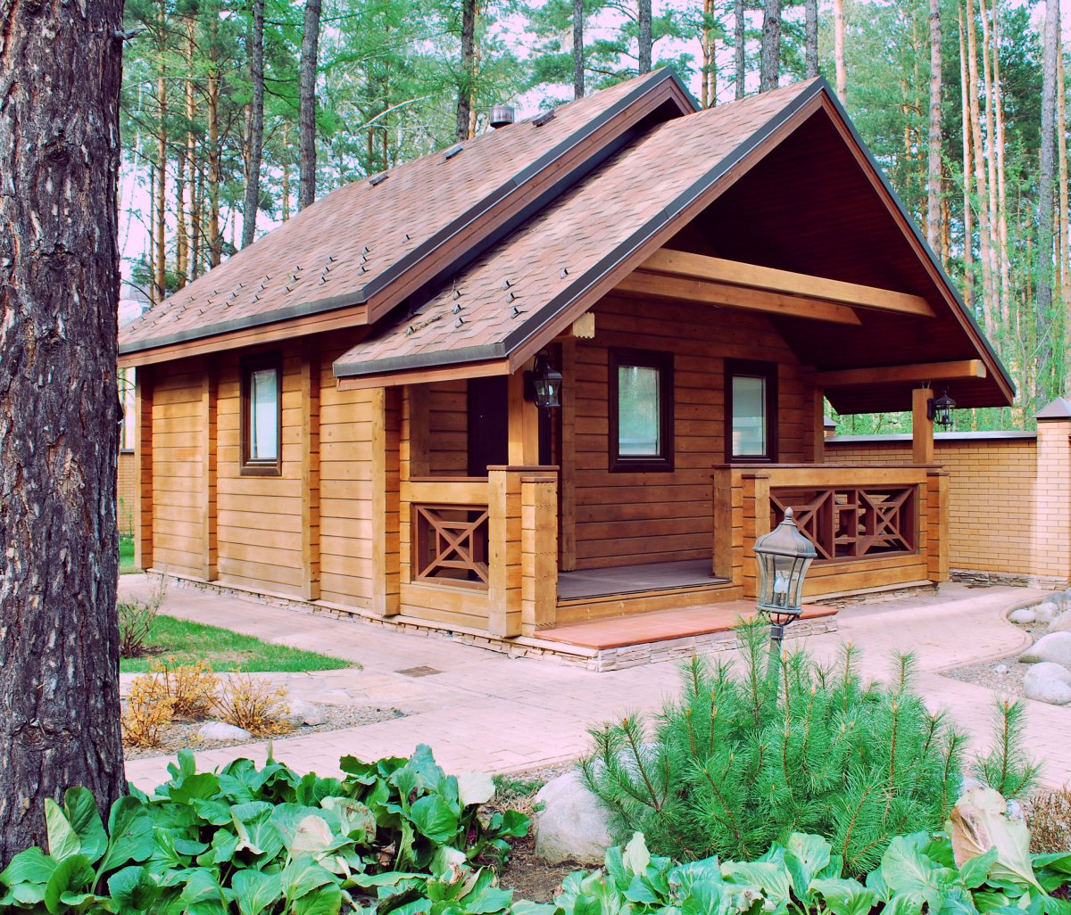 Баня красивая снаружи