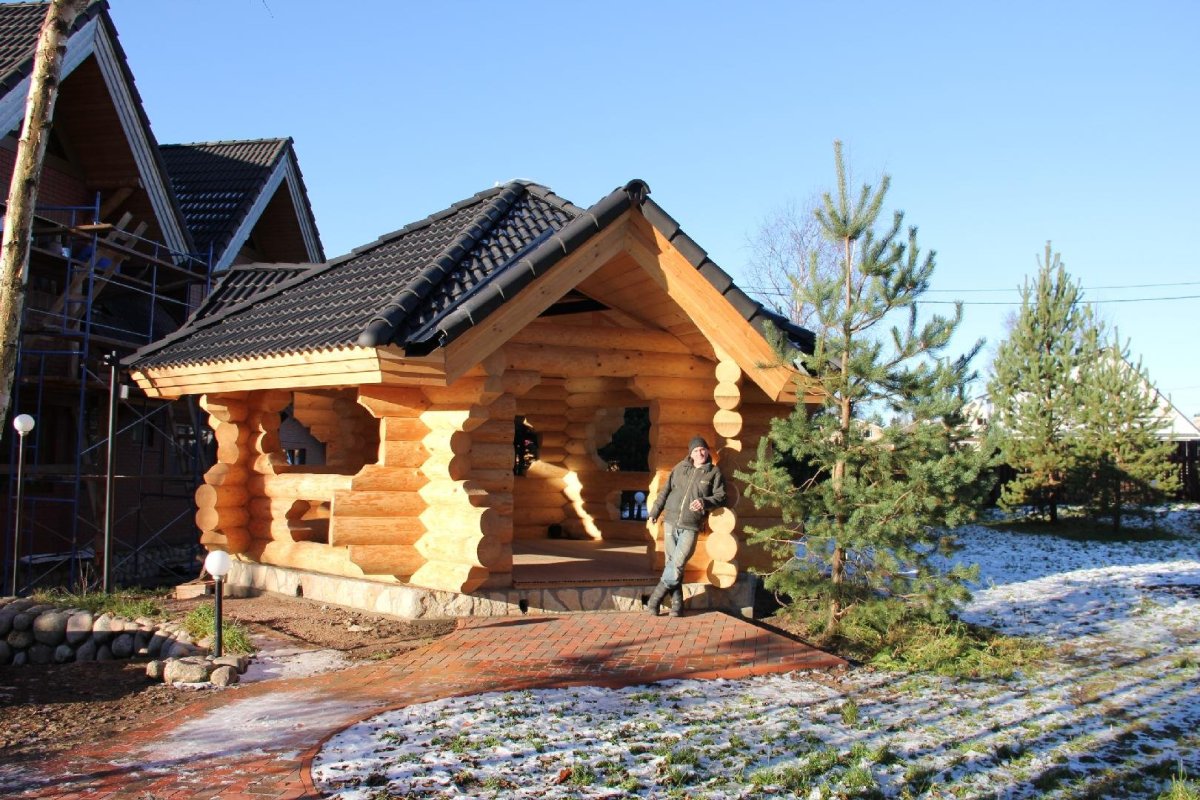 Красивые бани из бревна