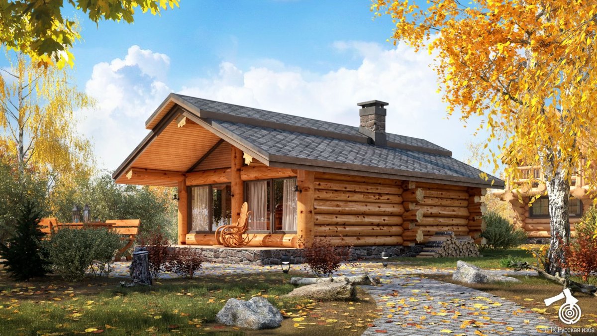 Дом баня из бревна