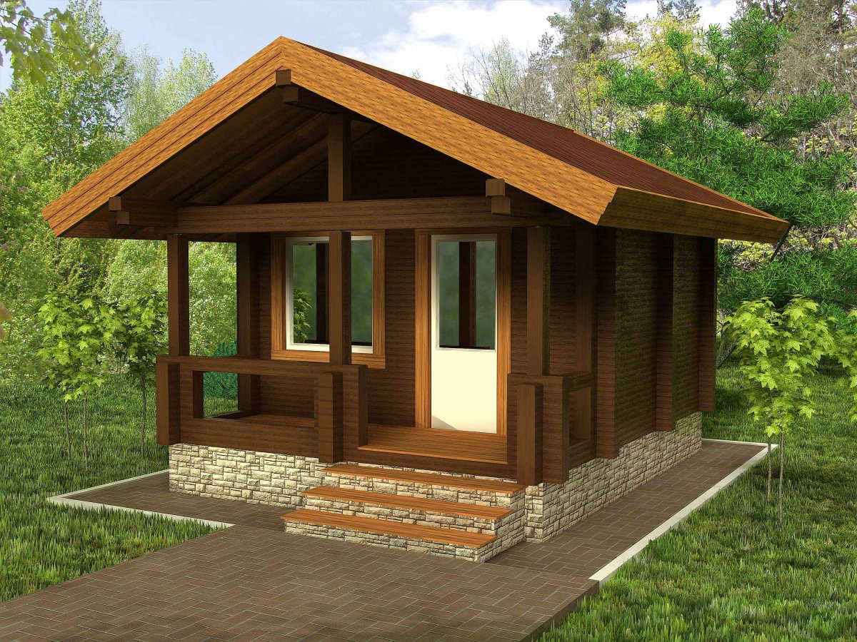 Внешняя отделка бани