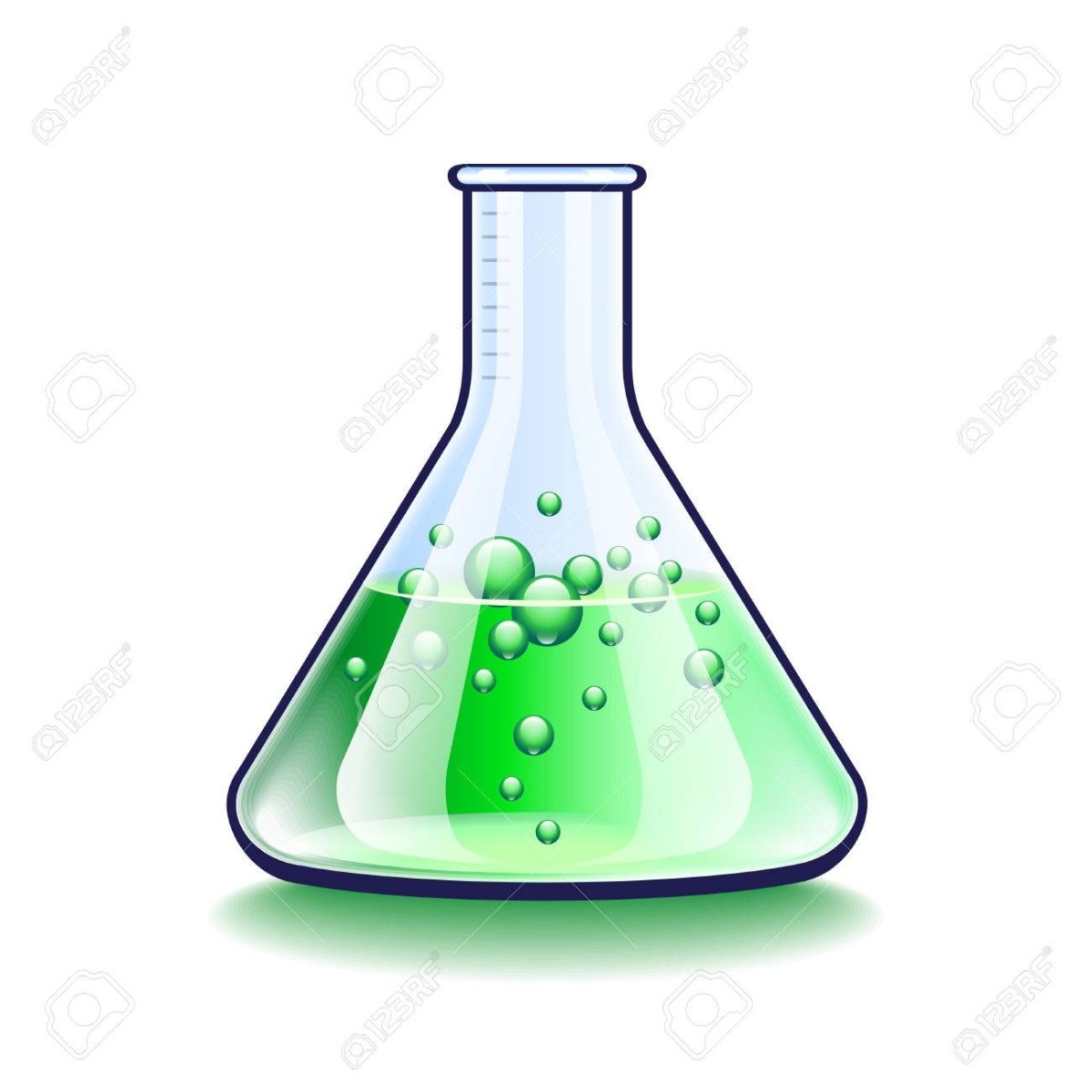 Колбочки на белом фоне