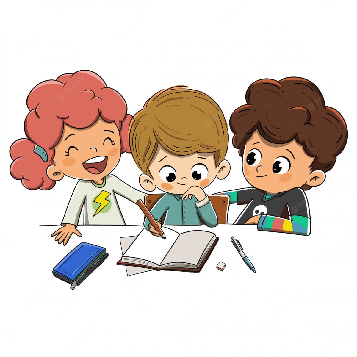 Ребята в классе рисунок