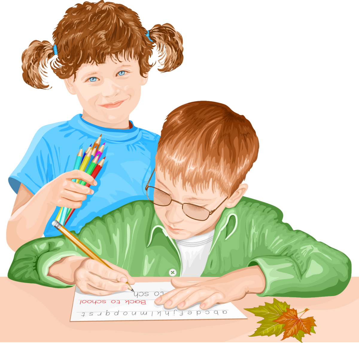 Школьник рисунок