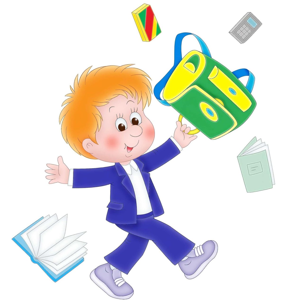 Ученик с портфелем