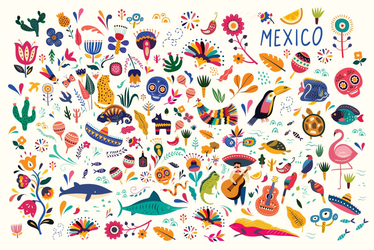 Фон Мексика вектор