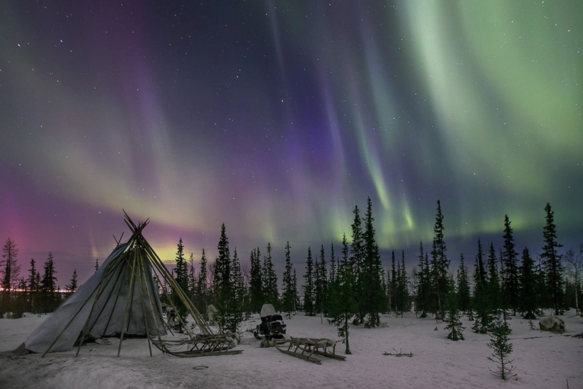Ямало-Ненецкий автономный округ Северное сияние