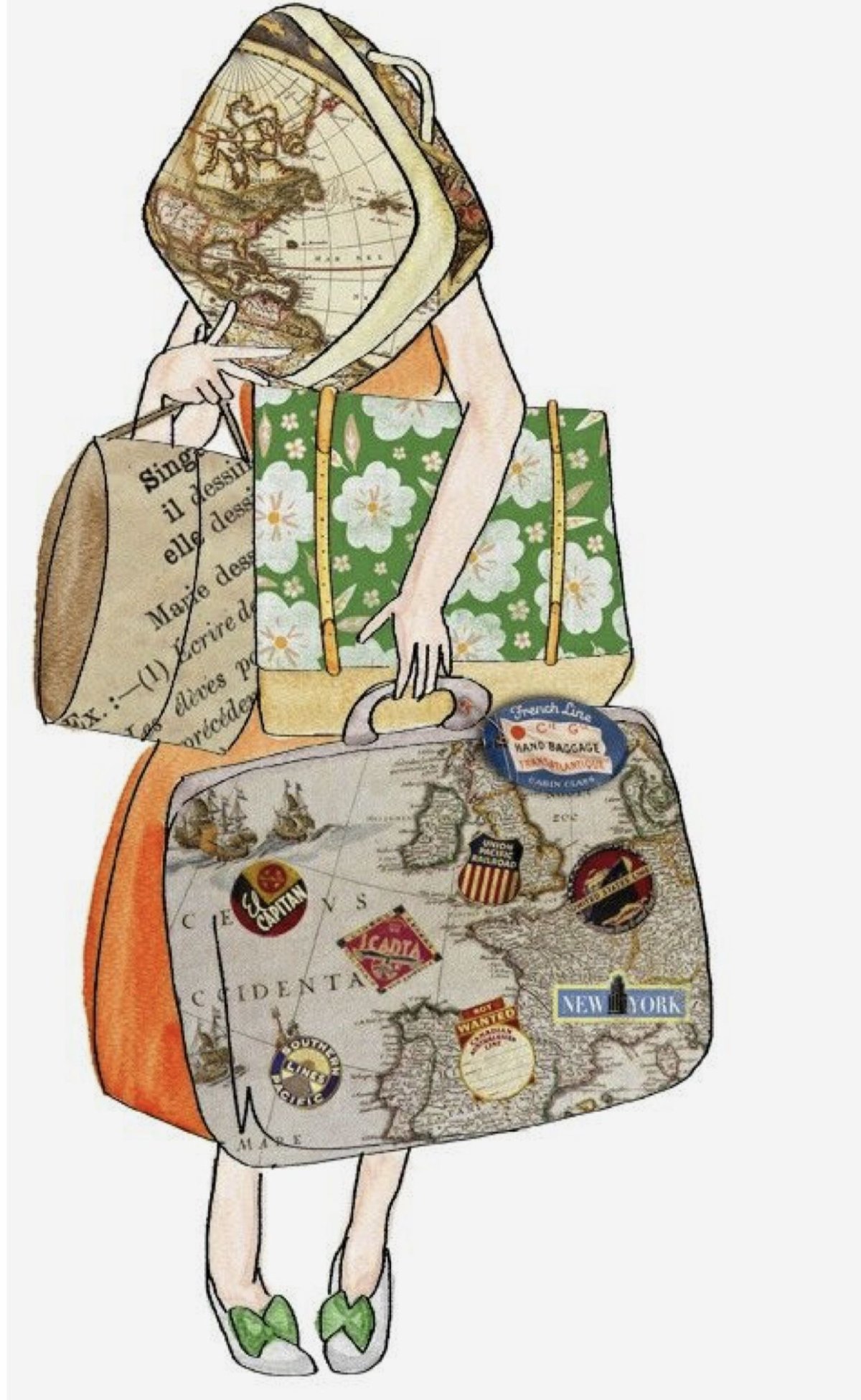 Чемодан карикатура