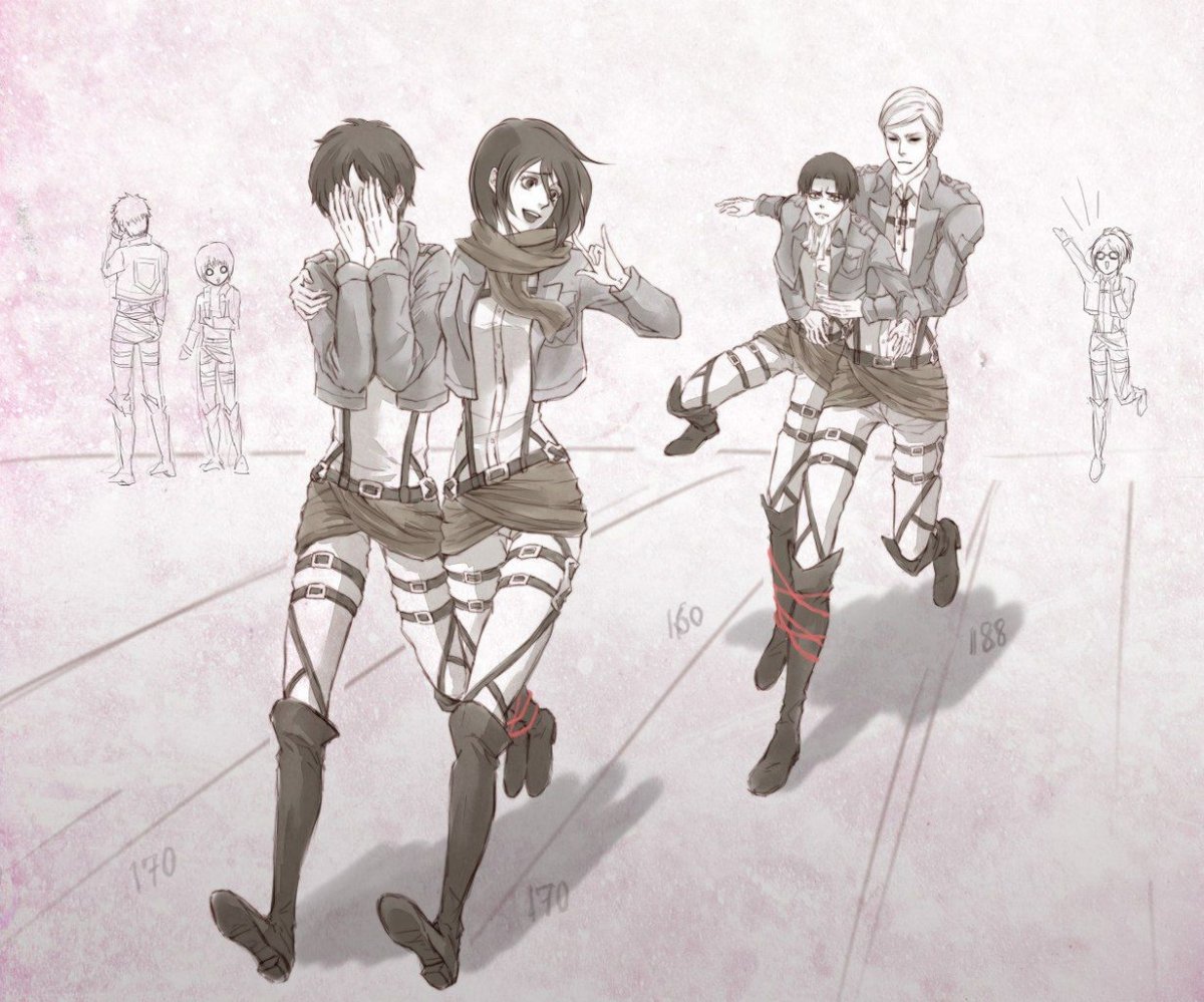 Эрен Титан и Микаса