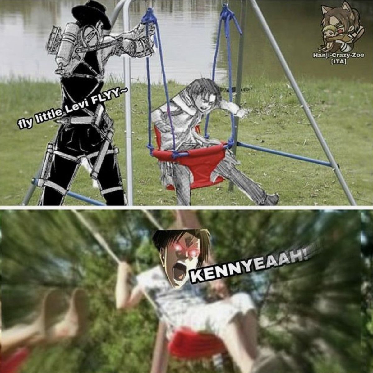 Атака титанов Леви и Эрен и Микаса мемы