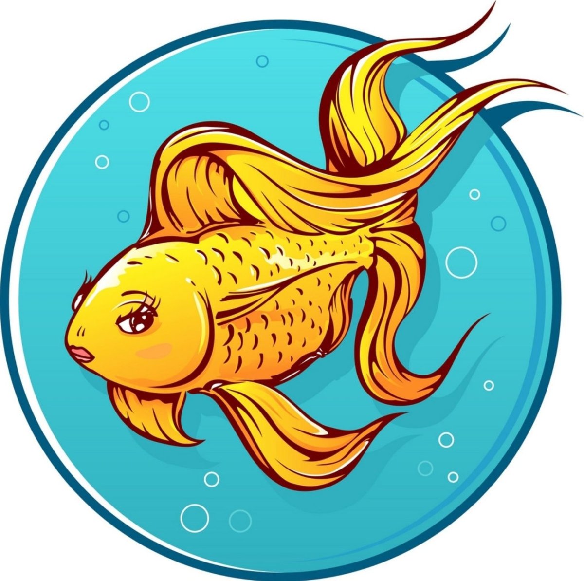 Золотая рыбка вектор