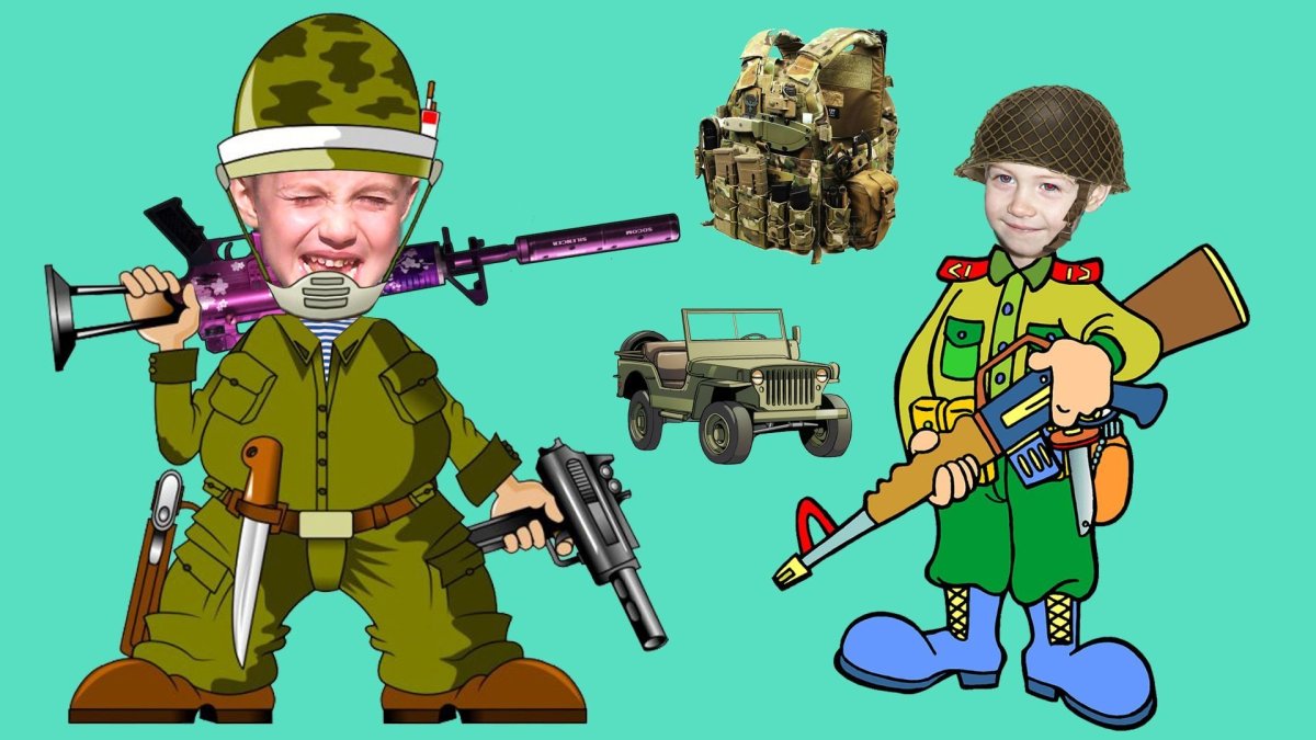 Солдат с табличкой