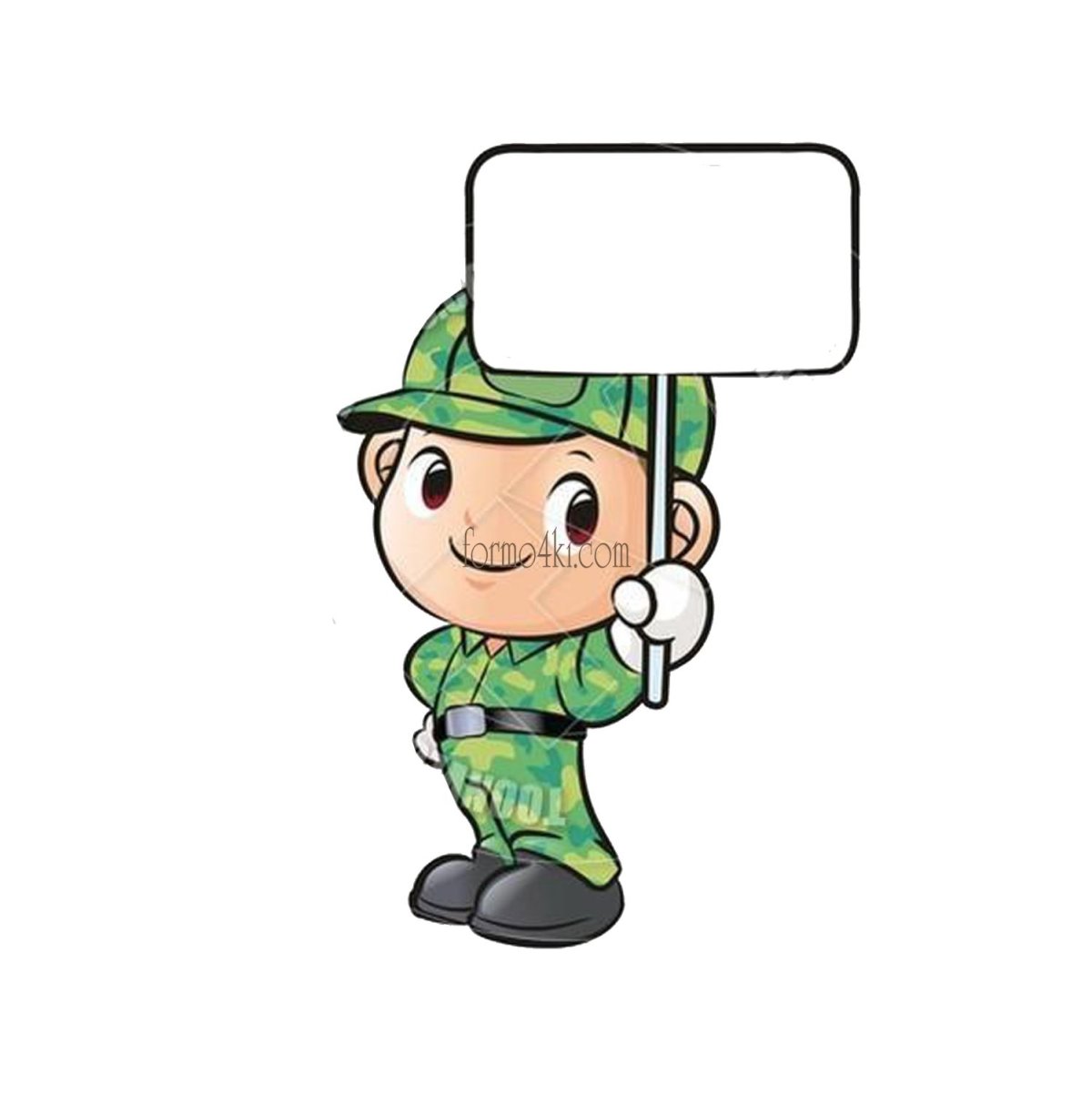 Человек в военной одежде рисунок