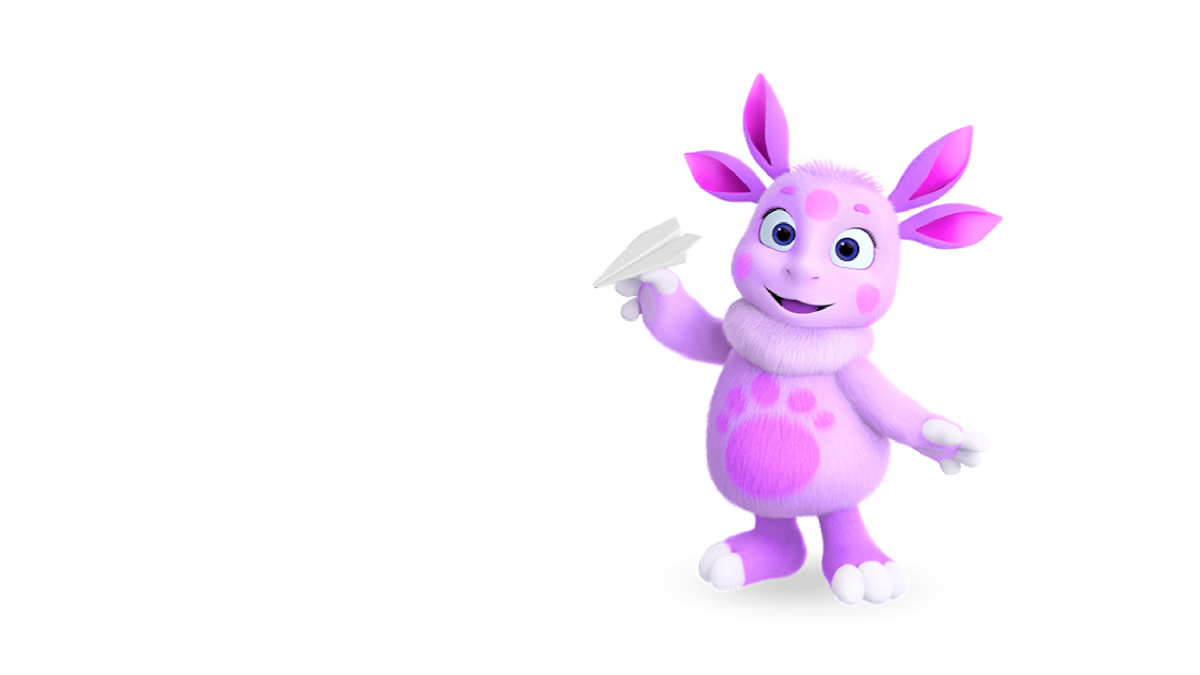 Лунтик на белом фоне