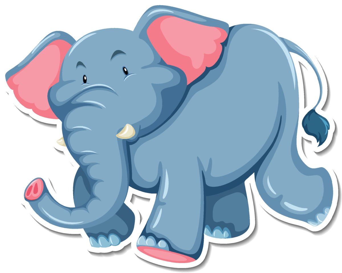 Сердитый слон вектор