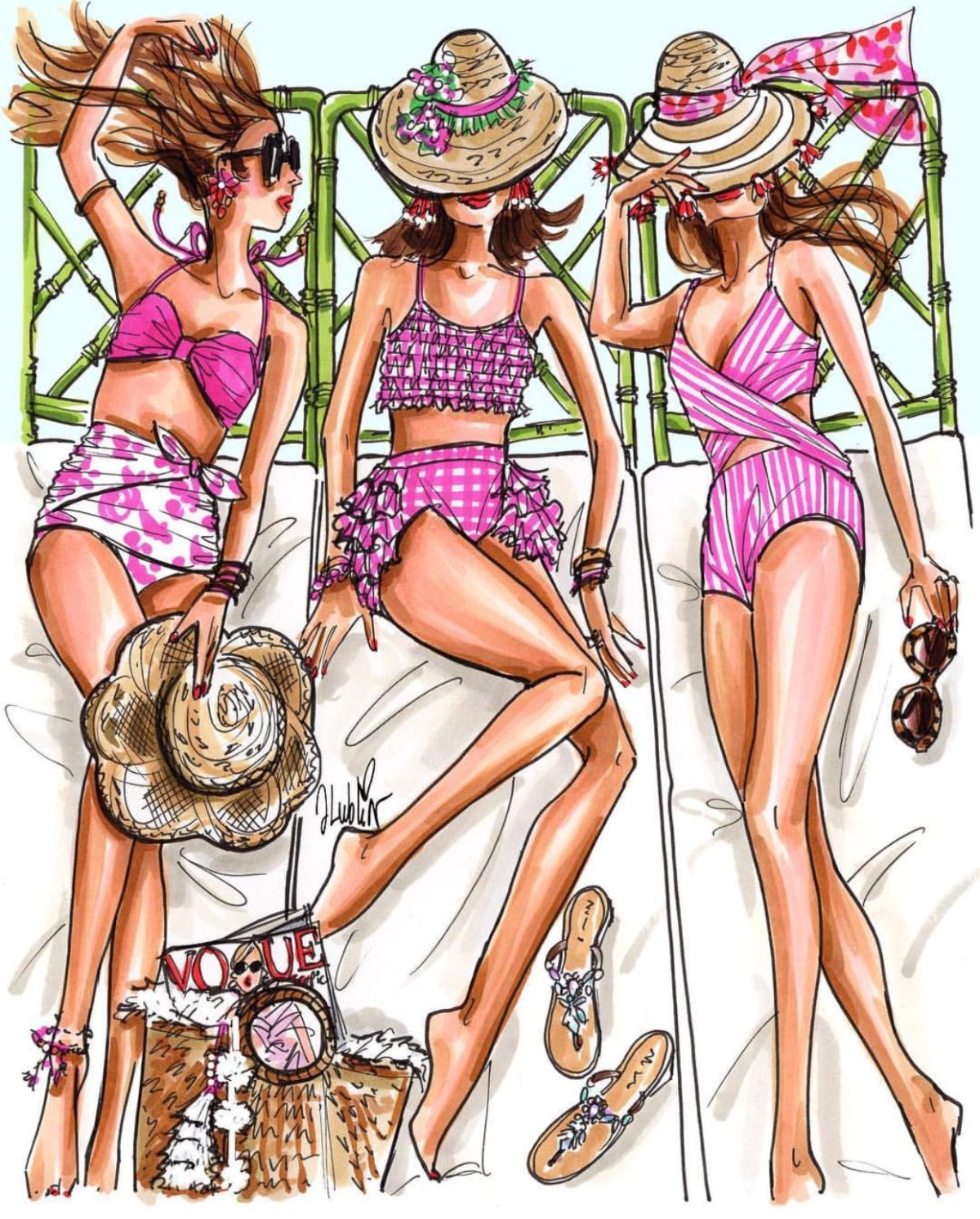 Подружки на прозрачном фоне