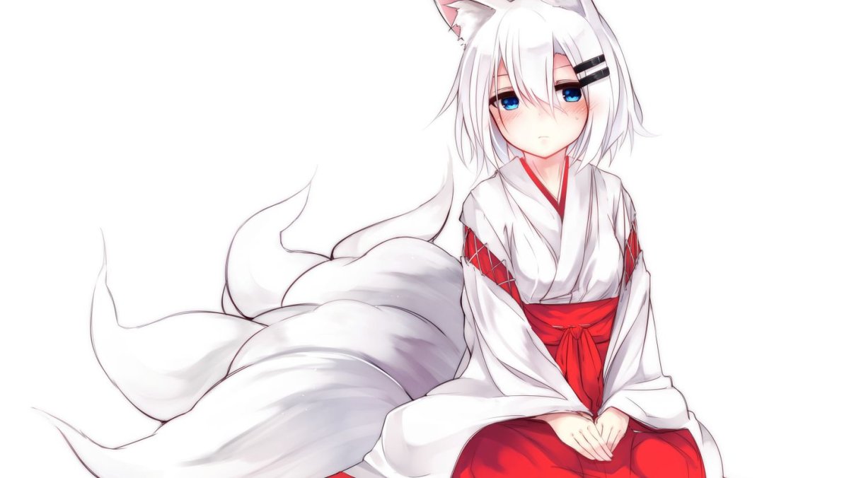 Девятихвостый Лис Кицунэ арт