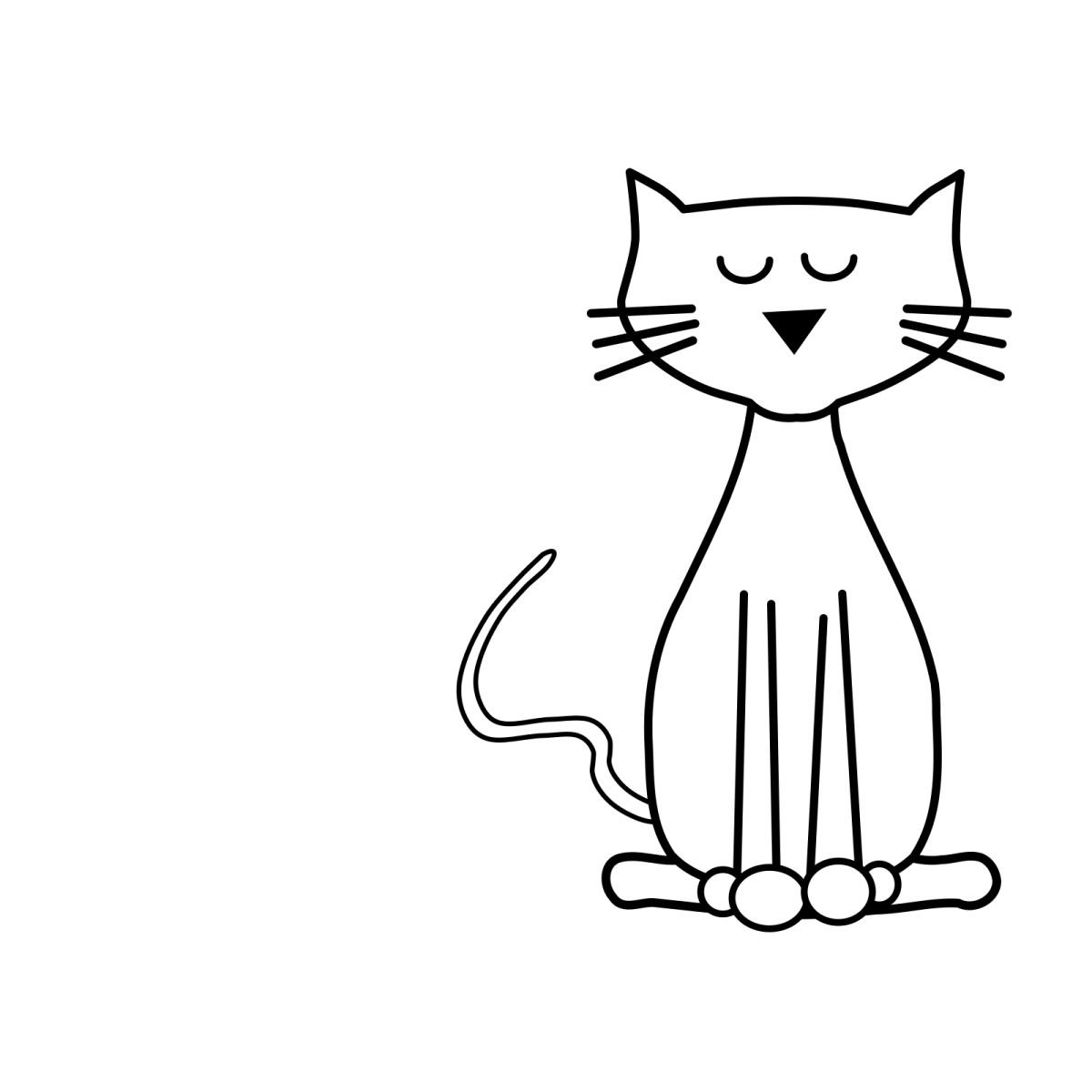 Трафарет котенка