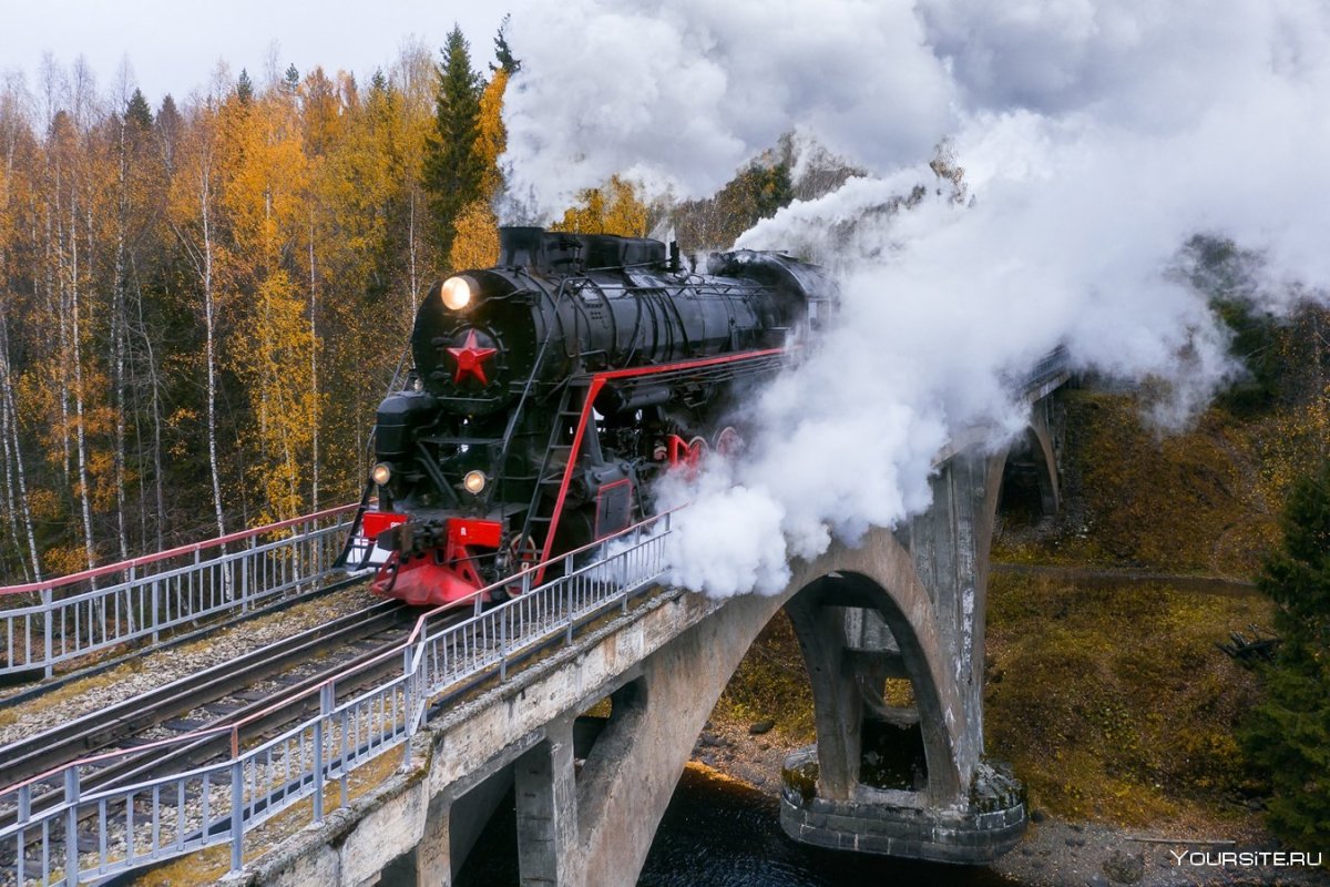 Паровоз Рускеальский экспресс