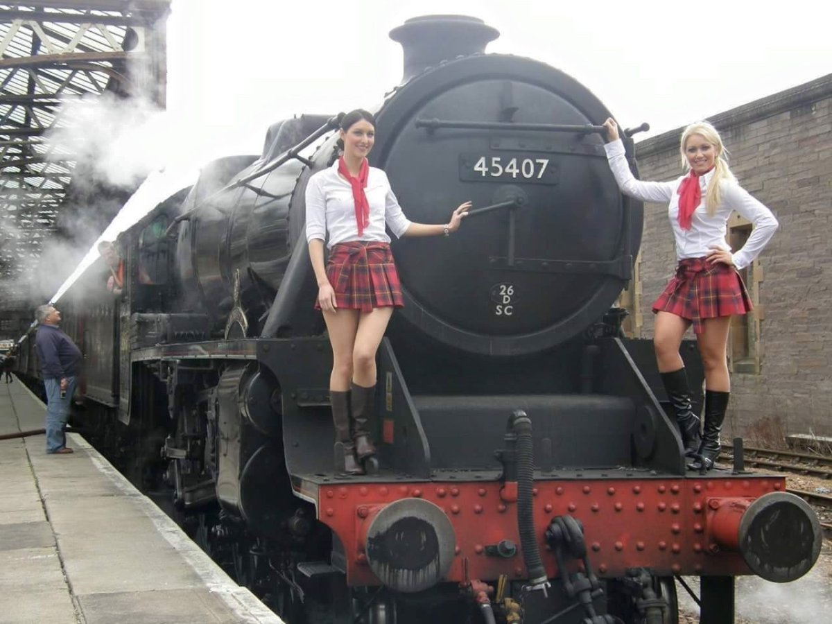 Тепловоз в лесу