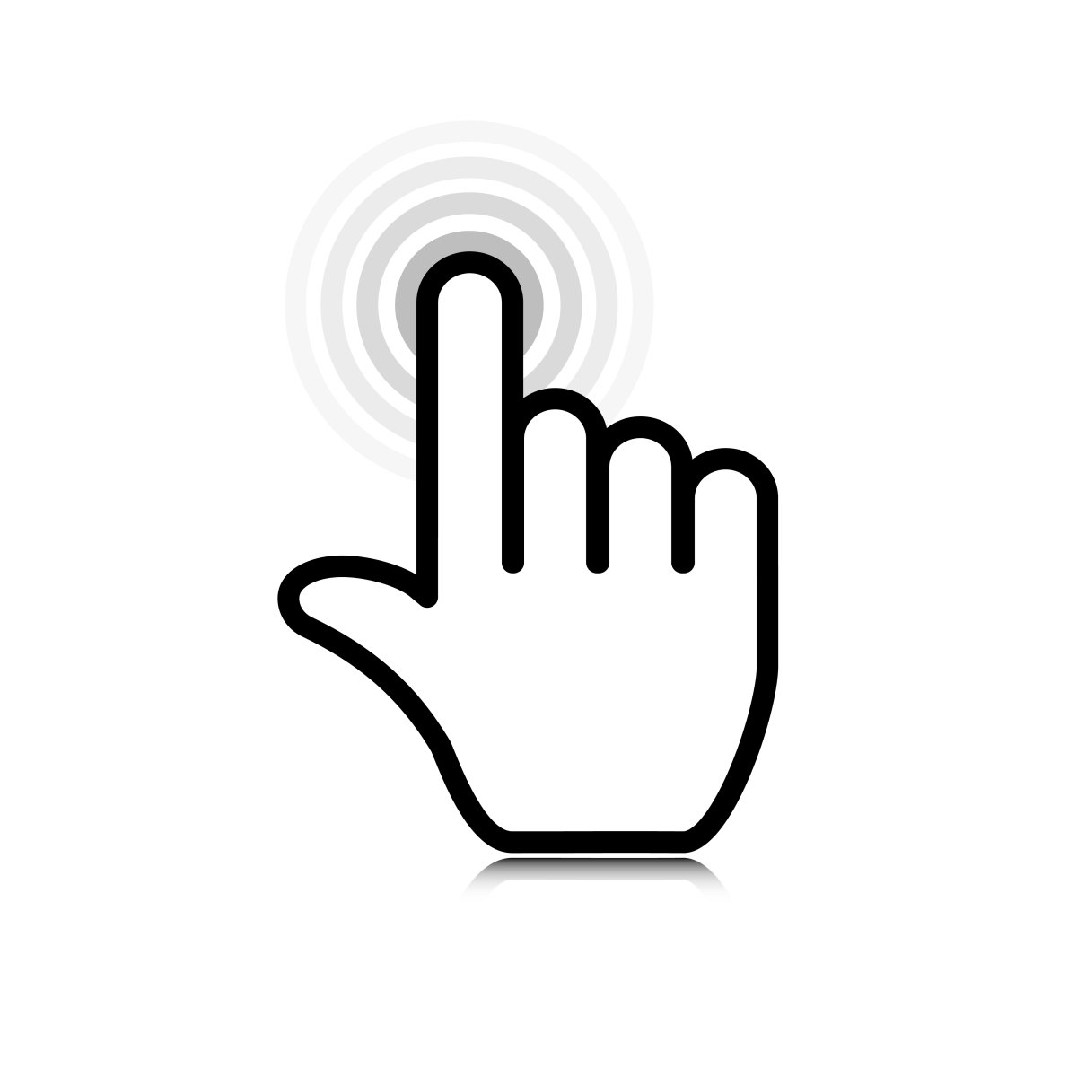 Значок нажать на кнопку