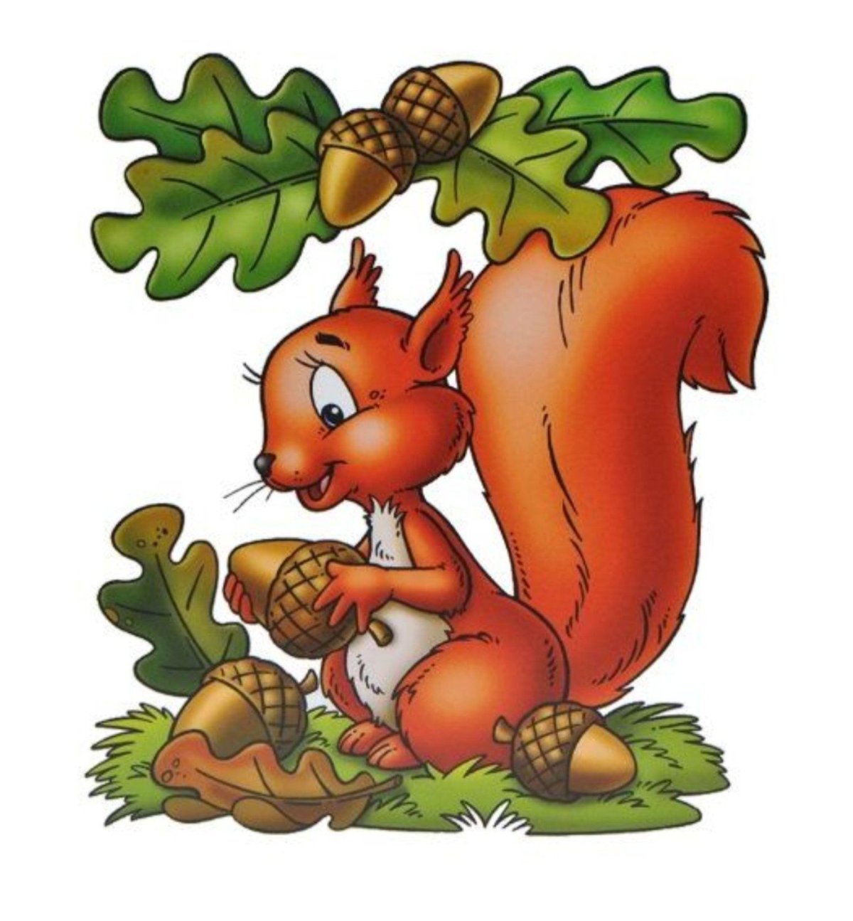 Грибочки для белочки детям