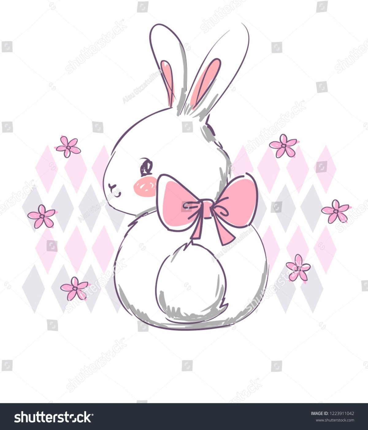 Зайчик с бантиком для детей