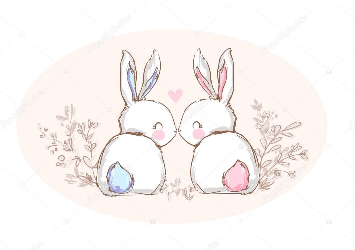 Влюбленные зайчики