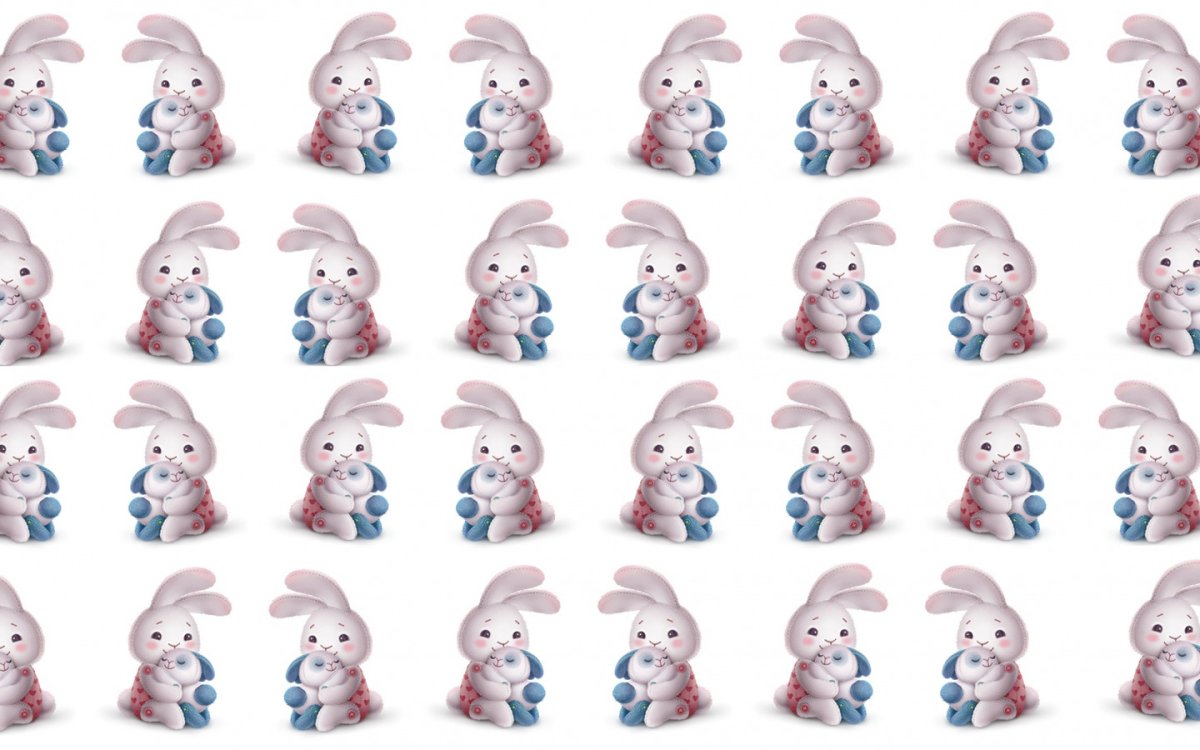 Мультяшный заяц с морковкой