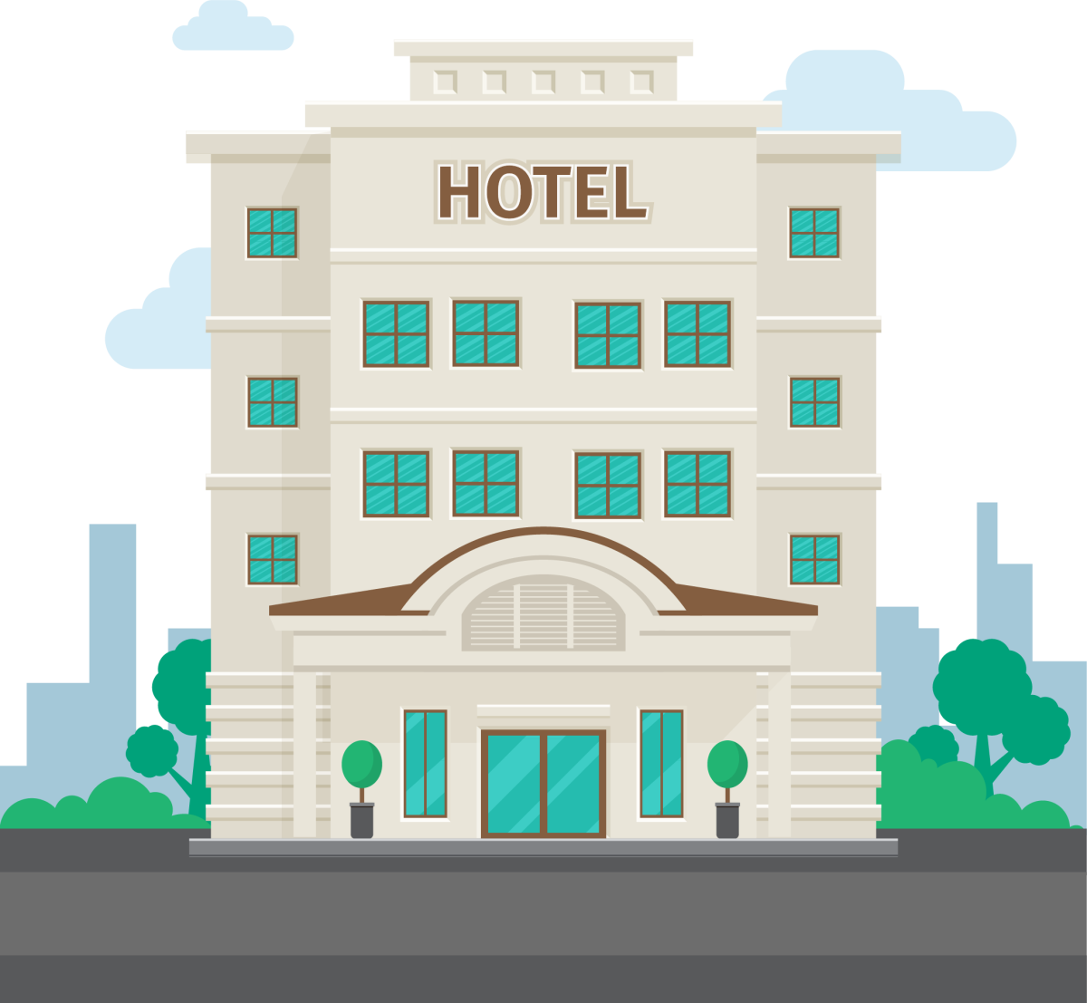 Отель рисунок