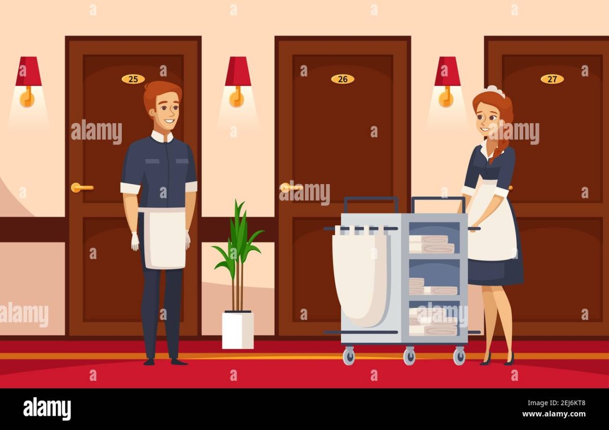 Гостиница иллюстрации обслуживание