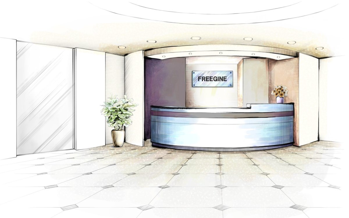 Ресепшн в отеле иллюстрации