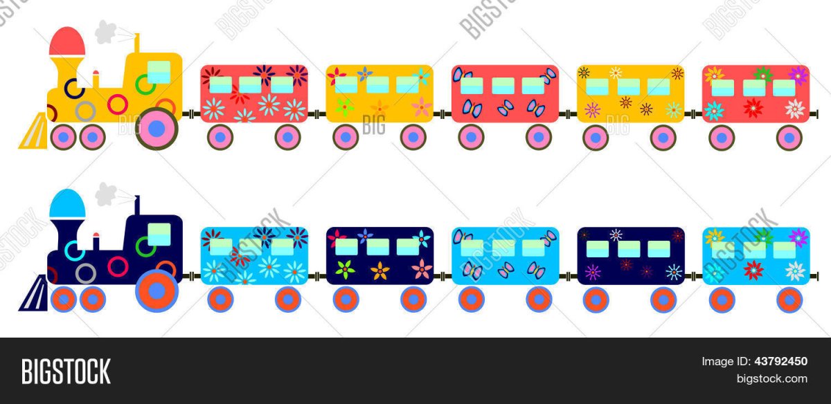 Математические вагончики для дошкольников