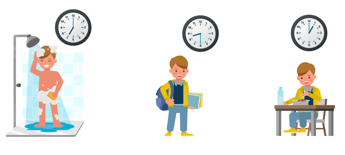 Режим труда и отдыха рисунок без фона