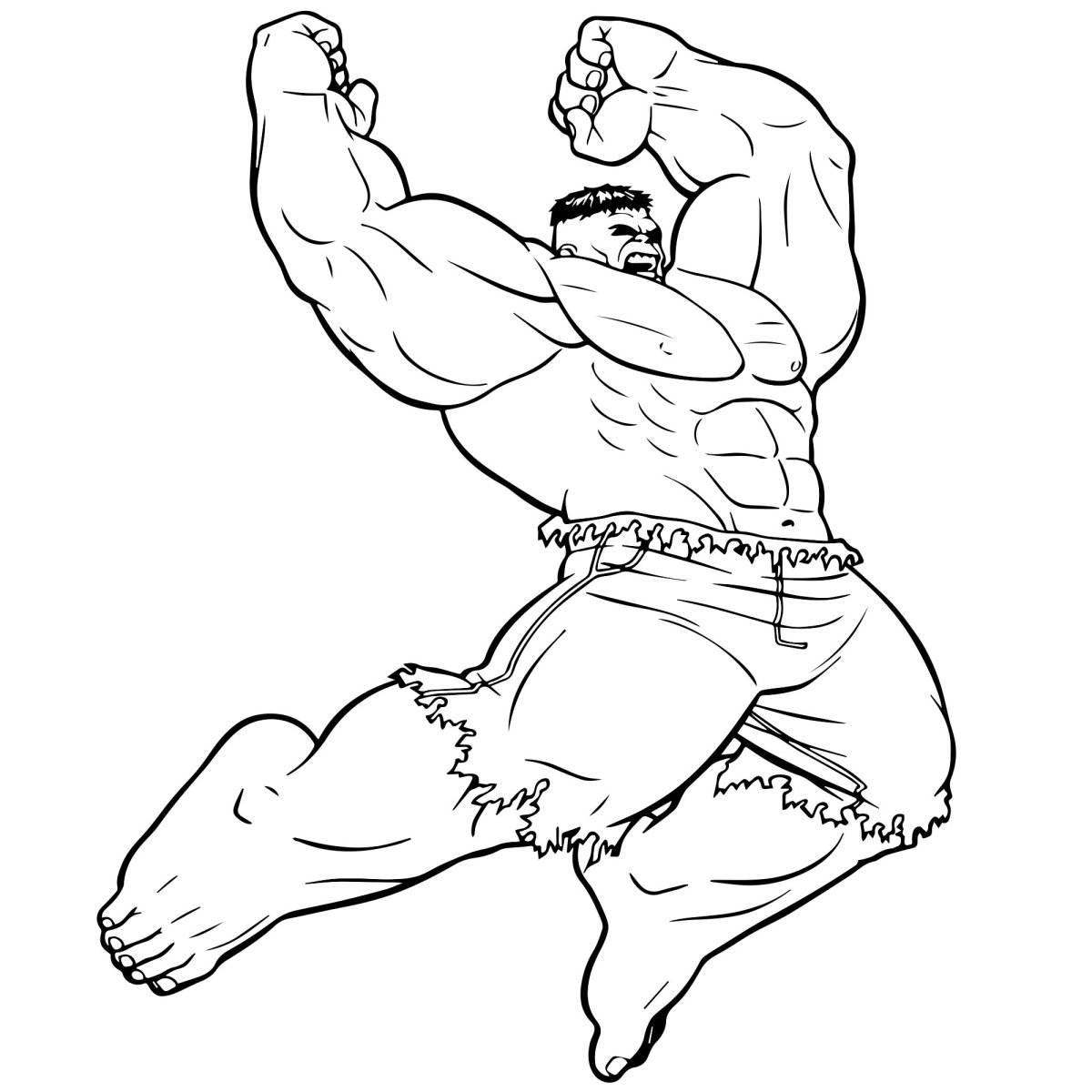 Герои Мстители раскраска Халк