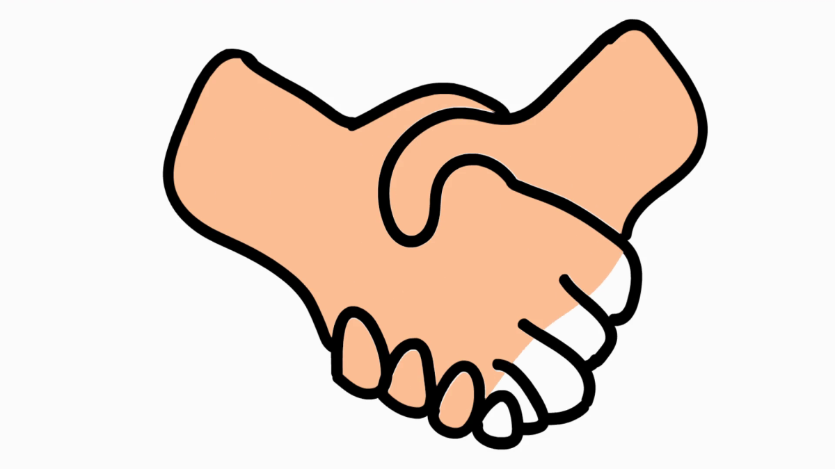 Рукопожатие мультяшка