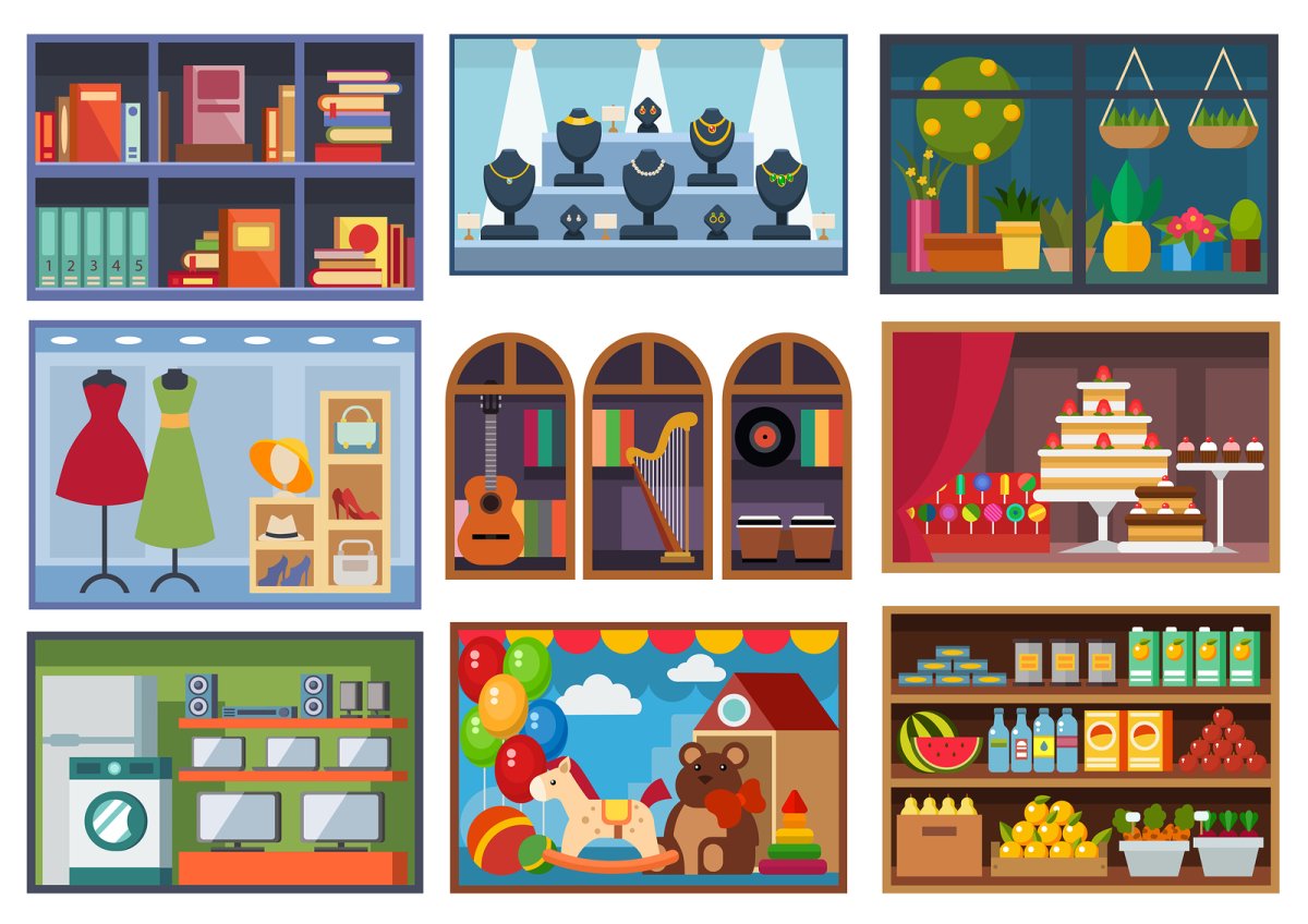 Витрина магазина для детей