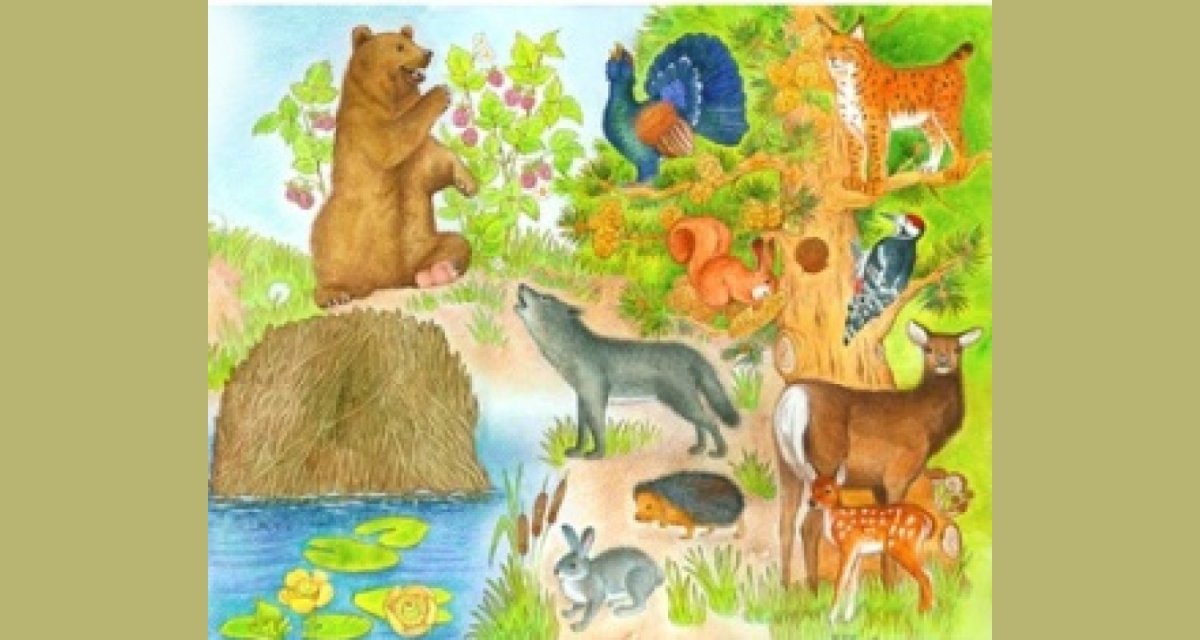 Олень в цветах