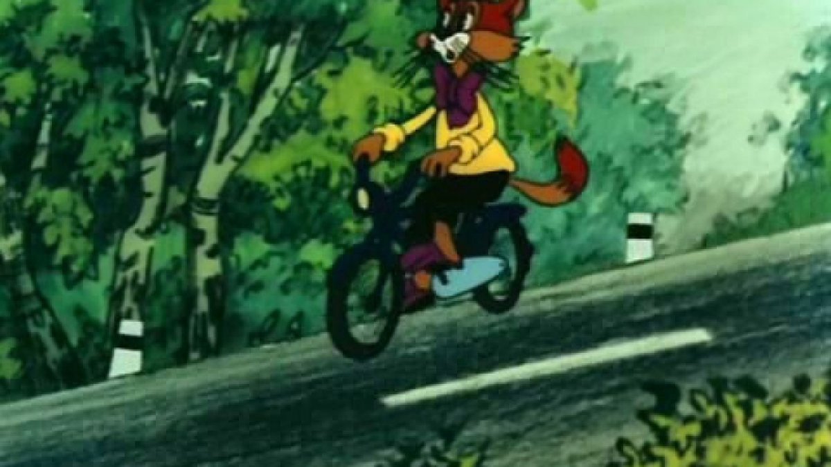 Персонажи на велосипеде