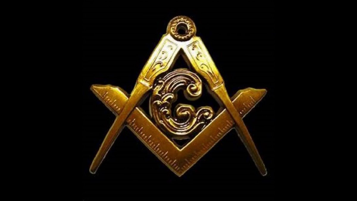 Масонский знак циркуль и наугольник