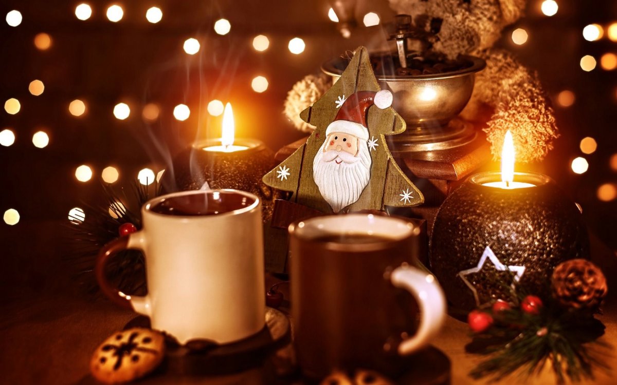 Теплого зимнего вечера