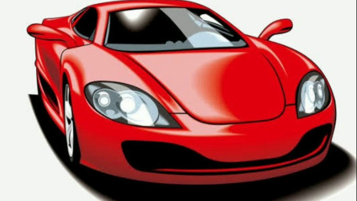 Мультяшная машина с водителем