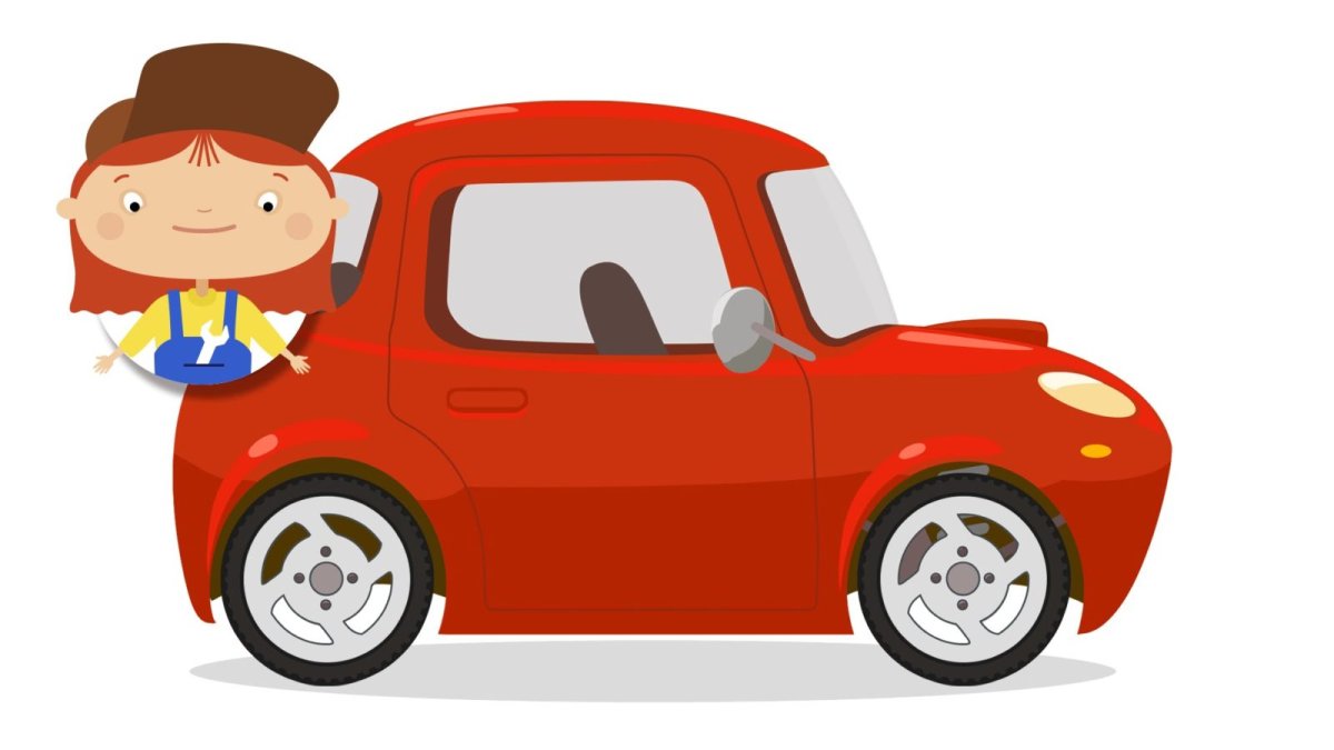 Мультяшный гоночный автомобиль