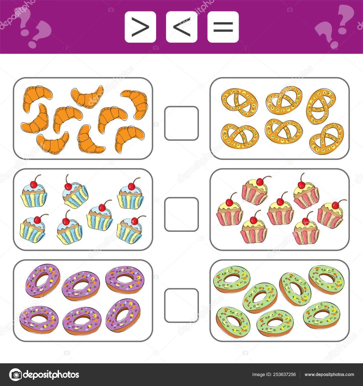 Равно и неравно для дошкольников