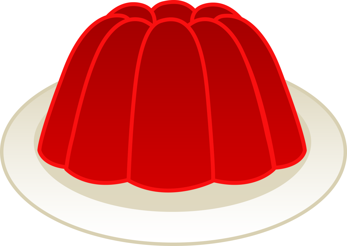 Желе на белом фоне