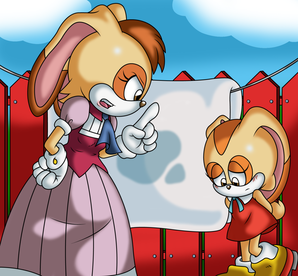 Cream the Rabbit Angry