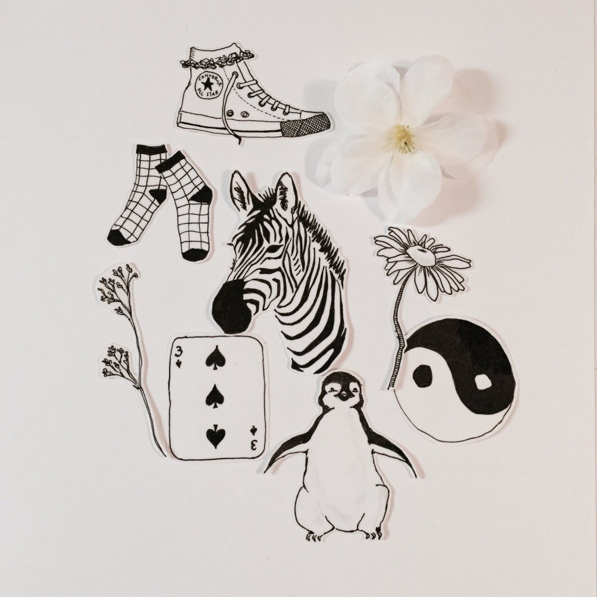 Цветы в горшках для скетчбука